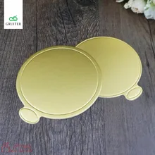 100 шт./лот Творческий Круглый Золотой картон маленький торт лоток торт Базовая деталь резцедержателя выпечки Бумага Инструменты для выпечки Diameter8CM 9 см HK-3