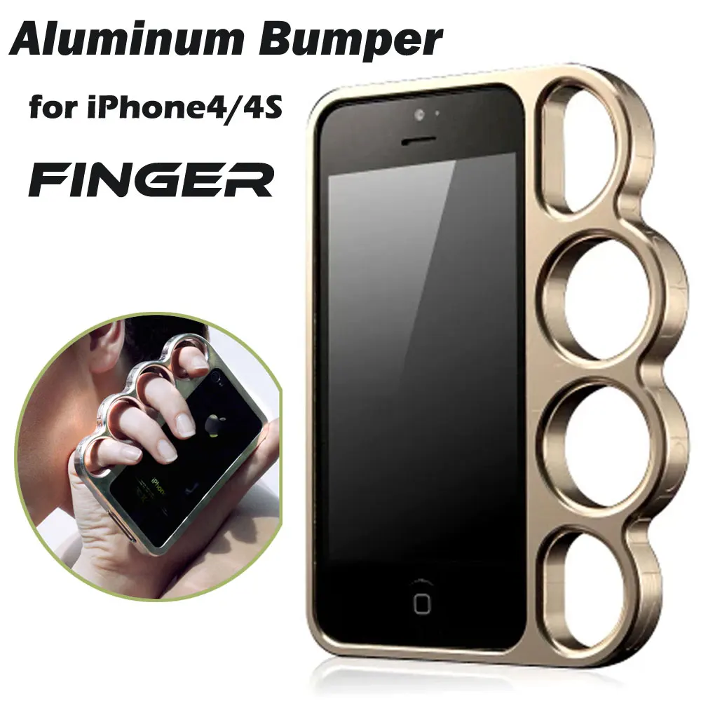 Алюминиевый сплав бампер для IPhone 7 7 plus Мода Господь Кольца Knuckles Finger Телефон кадров чехол 4,7/5,5 дюймов