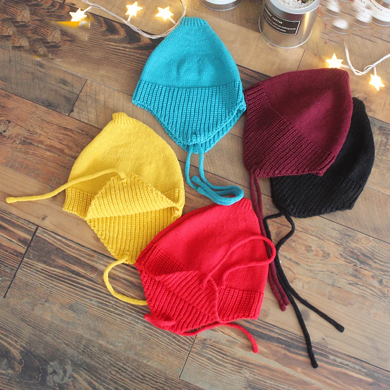 

(10 Colors)Wool Knitting Children Cap Baby Boy Headwear Beanie Girl Winter Hat Kids Bucket Hat Bebes Cap Bonet for 2-4Yrs