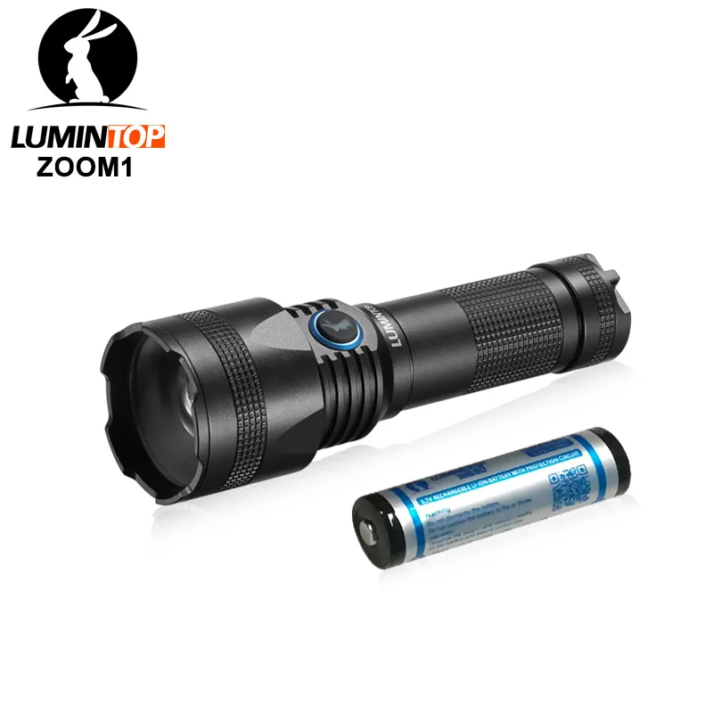 Lumintop Zoom1 светодиодный фонарик с приближением 18650 с аккумулятором Micro USB, перезаряжаемый фонарь, водонепроницаемый ультра яркий фонарь для улицы - Испускаемый цвет: Холодный белый