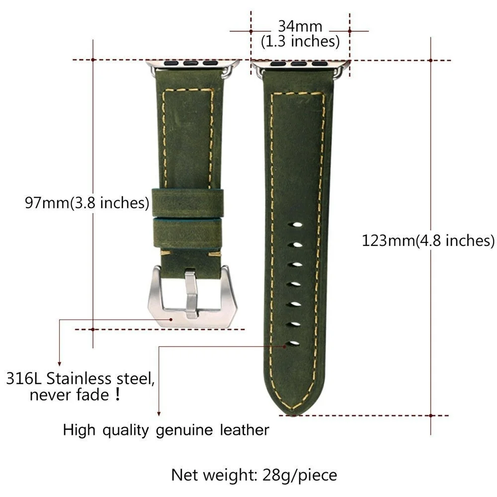 JANSIN кожаный ремешок-петля для Apple Watch ремешок 40 мм/44 мм/42 мм/38 мм браслет кожаный ремешок для часов iWatch серии 1 2 3 4 5