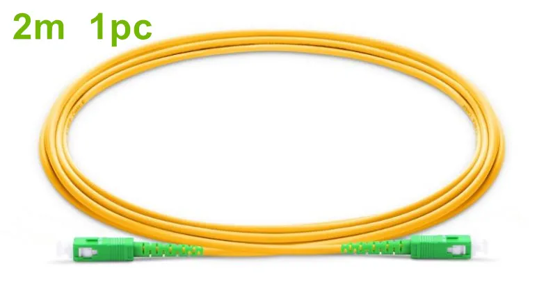 

Optical Patchcord SC APC to SC APC Patch Cord 2m Simplex 2.0mm PVC Single Mode Jumper Cable Optical Cable SC