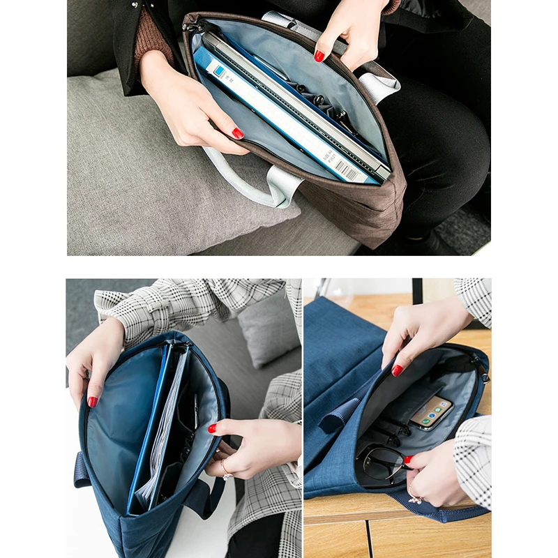 Waterproof Nylon Laptop Sleeve Case Protective Bag for 11 to 13.3 inch Laptop Computers,Handbag Briefcase, Laptop Messenger Bag