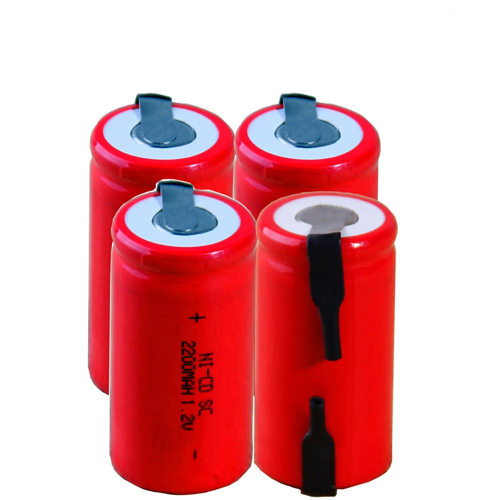4 pcs SC 2200mah 1.2v battery NICD rechargeable batteries for makita bosch B&ampD Hitachi metabo dewalt emergency light toy | Электроника