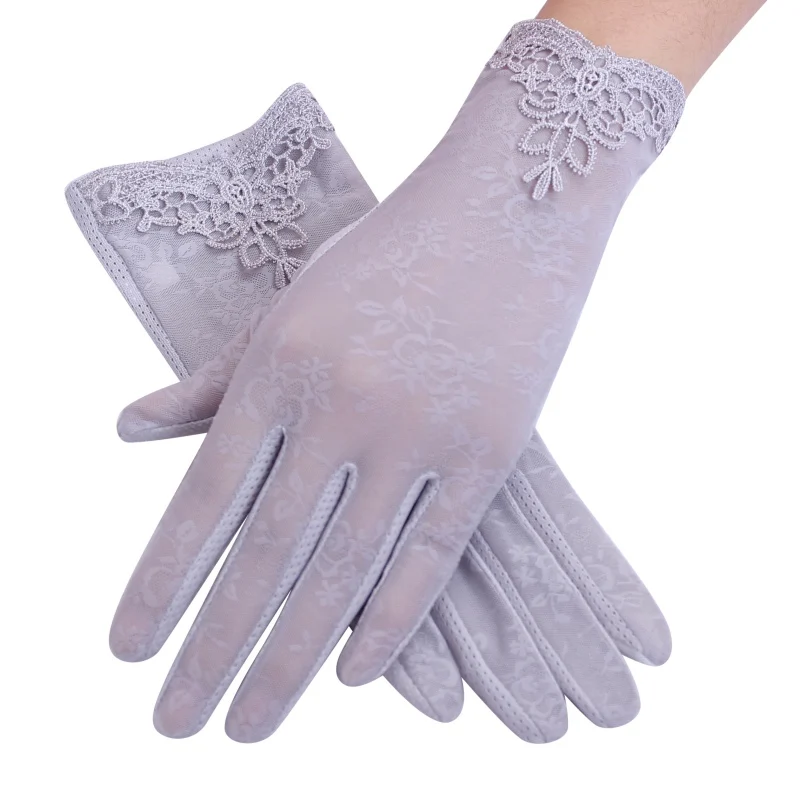 Lady Gloves Short Sun Female Gloves Summer Women UV Sunscreen Thin