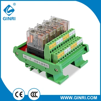 

GINRI JR-4L2/4 Channel DC12V 24V OMRON Relay Module (PLC Output Amplified Board) for micro controller servo system free shipping