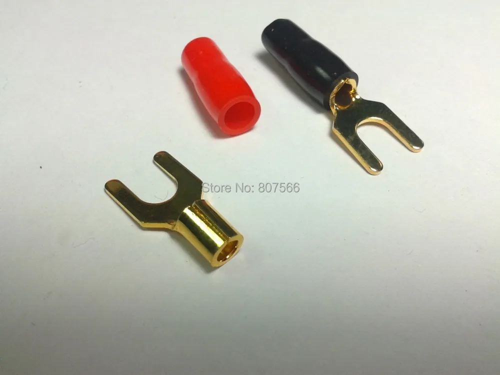 10 шт. бесsolderless Eico Amp динамик банан лопата вилка позолоченная|plug gold|plug speakerplug banana |