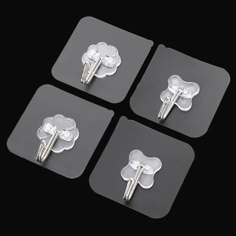 4pcs Wall Hooks Strong Transparent Suction Cup Sucker Hanger For Kitchen Bathroom key holder wall hook Storage Hangers mutfak
