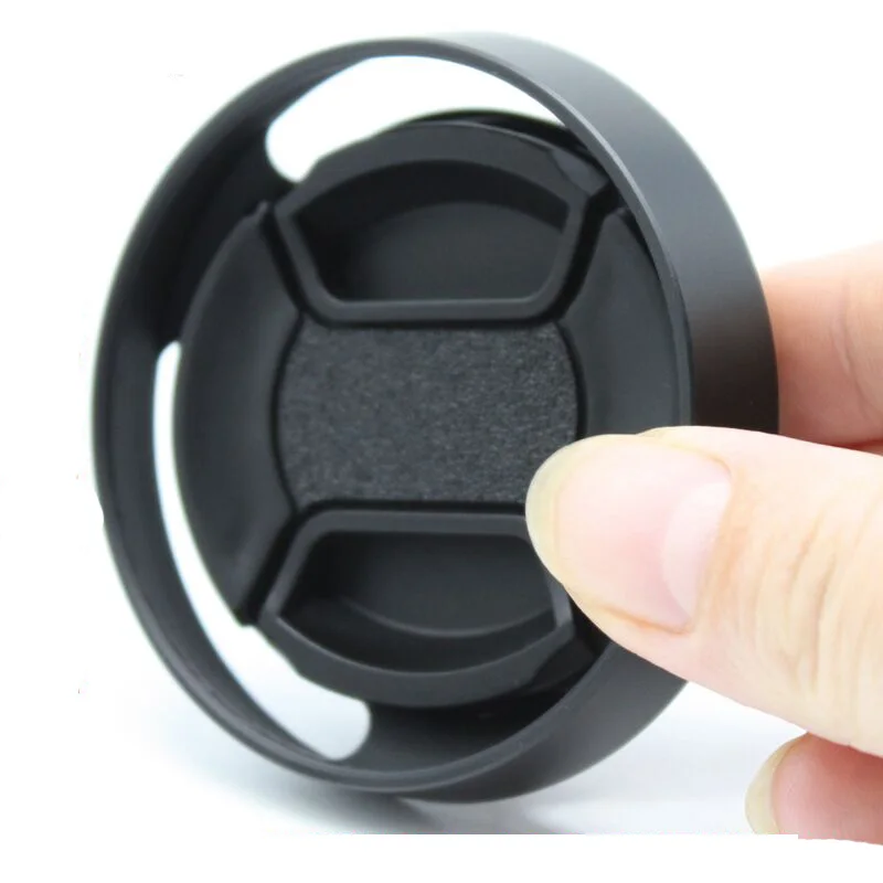 Camera Lens Hood Metal Vented Screw-in Lente Protect Cap 49mm 52mm 55mm 58mm 62mm 67mm 72mm 77mm 82mm For Leica Canon Nikon Sony