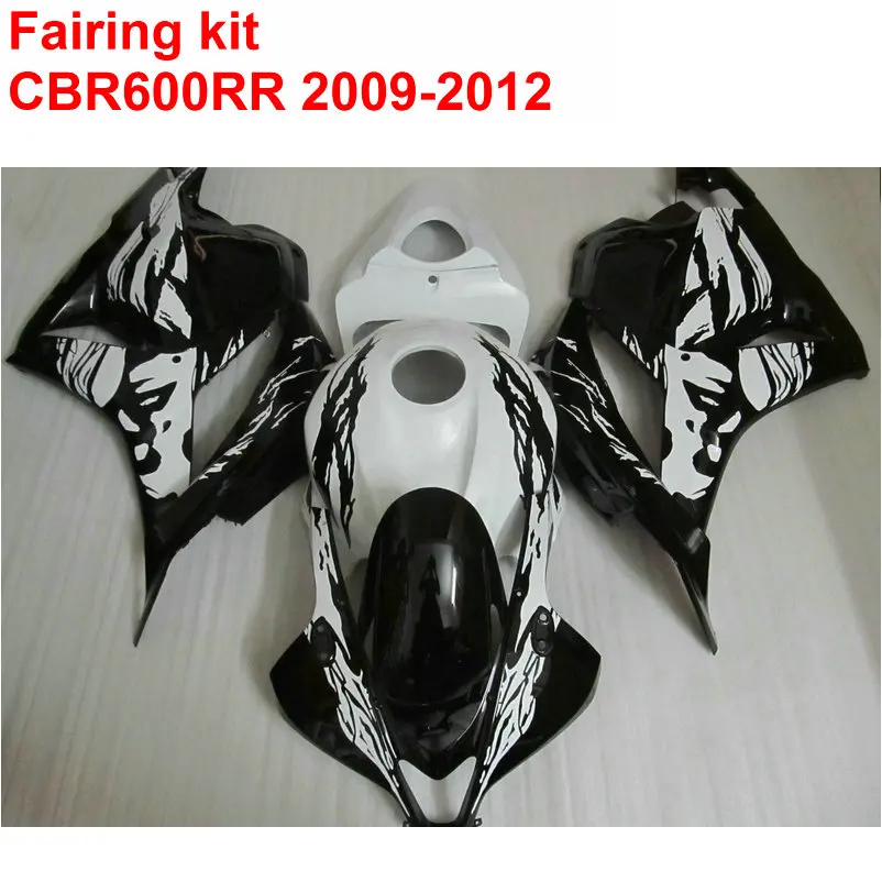 

Injection molding Fairing kit for HONDA cbr600rr 2009-2011 2012 white black motorcycle fairings set CBR 600 RR 09 10 11 12 LK26