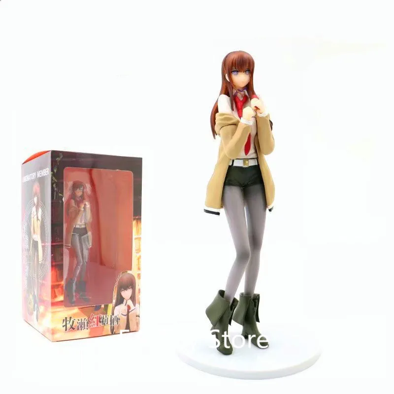 Steins Gate Makise Kurisu ПВХ экшн фигурка Коллекционная модель игрушечная кукла|Игровые