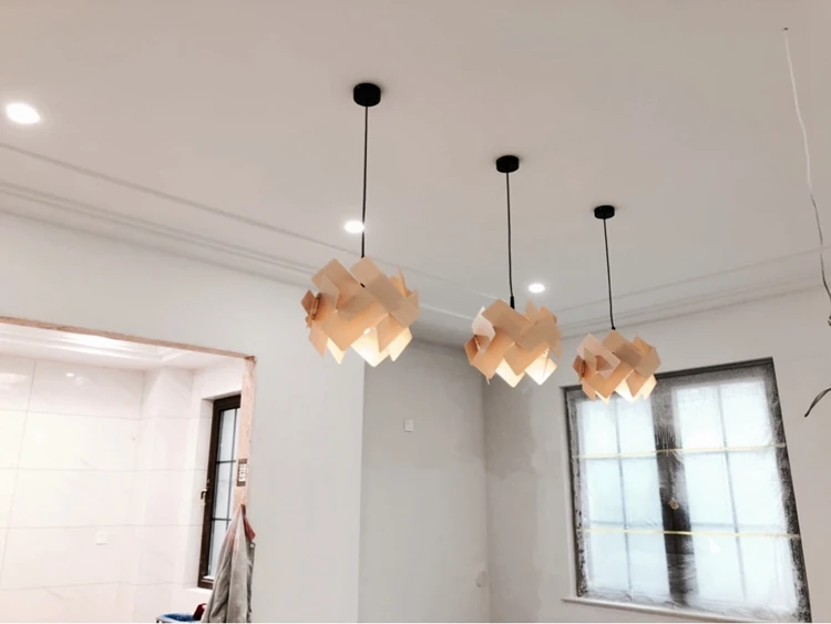 LuKLoy Nordic Modern Pendant Light Acrylic Piles Hanging Lamp Bedside Dining Table Pendant Lamp Loft Suspension Lighting Fixture (24)