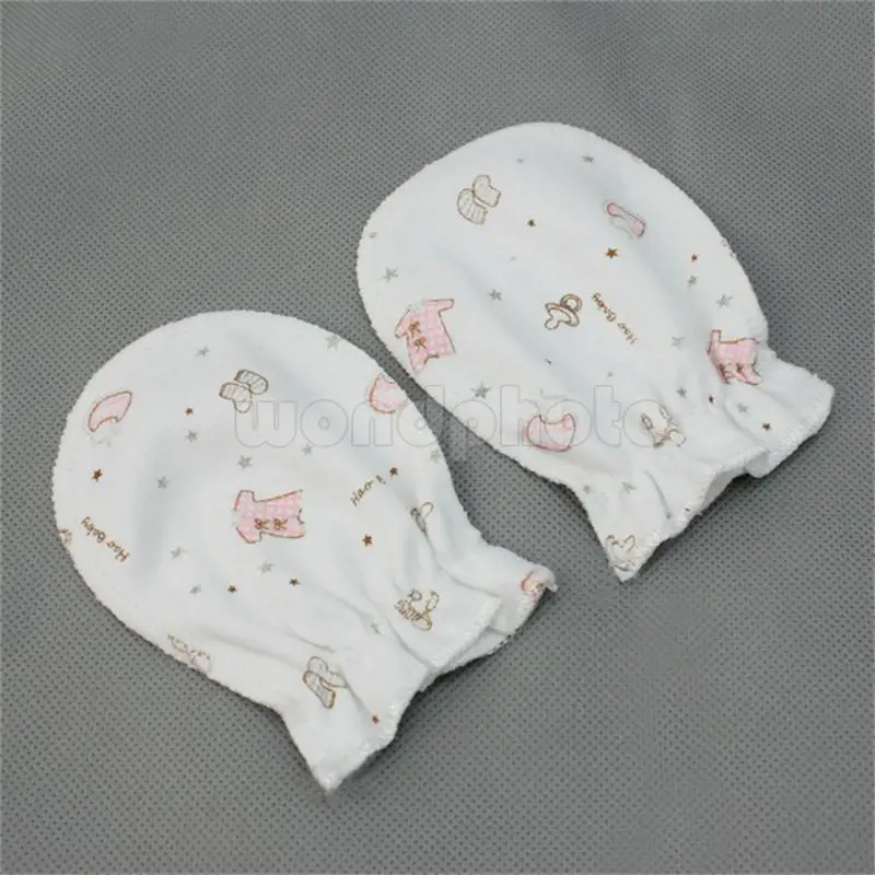 2 пары детей ясельного возраста анти рукавица со скребком перчатки новорожденный мальчик девочка Handguard цвет случайный