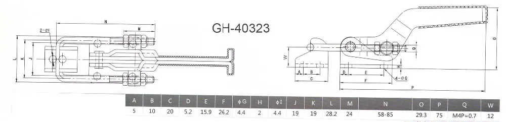 4 шт. GH-40323 ручного инструмента тумблеры 163 кг Холдинг Емкость быстросъемная дверная защелка типа тумблер зажим