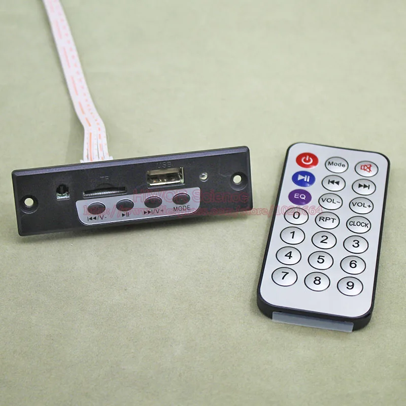 1 компл./Лот + 5 В ~ 12 MP3 WAV аудио декодер Модульная плата PCB USB TF карта с черной панелью
