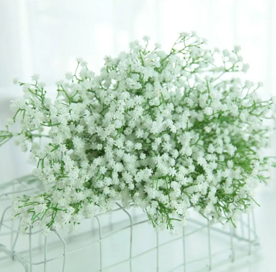 10pcs Artificial PVC Flowers Bouquet For Wedding Party Home Holidays