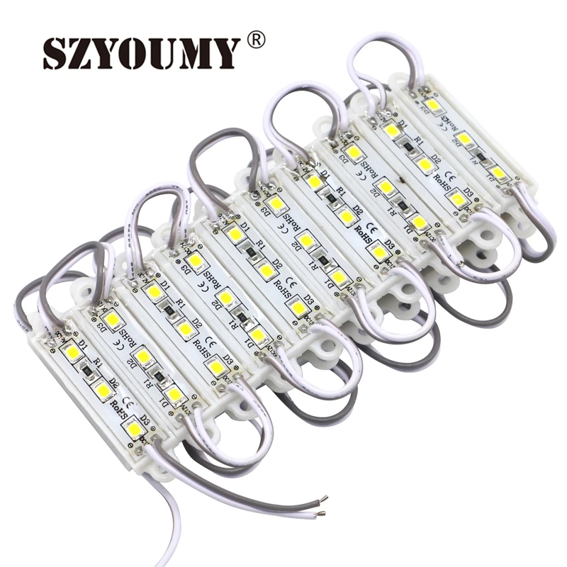 

SZYOUMY 1500 PCS/Lot Waterproof IP65 LED Expoy Module Lights SMD2835 3 LEDs Sign Letter 12V DIY Led