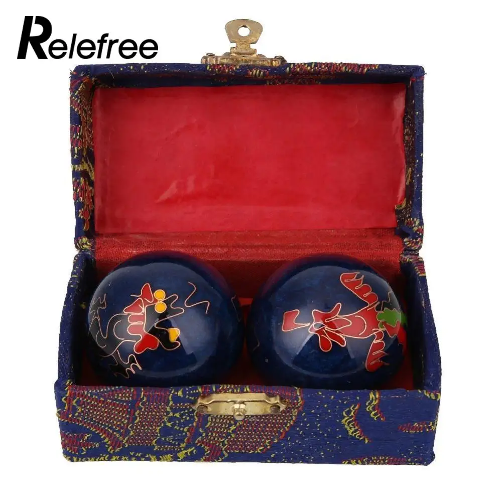 Cloisonne Health Exercise Stress Baoding Balls Yin Yang Fitness Handball Therapy Fitness B