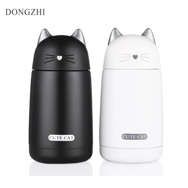 

Cute Cat Thermo Cup Thermos Mug For Children Vacuum Flask 330 Ml Water Bottle Stainless Steel Drinkware Belly Thermos Bottle