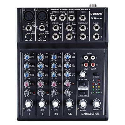 Миксер TAKSTAR XR 208 цифровой миксер премиум класса 8 входов 2 шины используется для