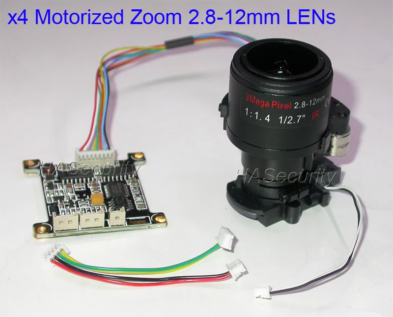

manually adjustment Motorized LENs 2.8-12mm + Control Board + IRC for CCTV IP camera installation (NOT support Auto Focus)