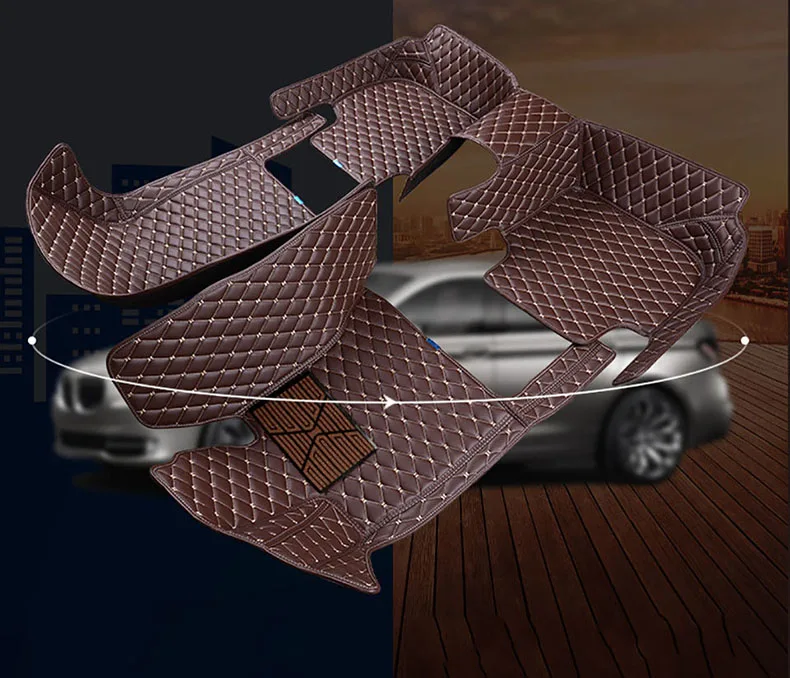 Коврик Анти-скольжение искусственная кожа авто аксессуары для интерьера ковры для леворульных автомобилей, автомобильные коврики для Ford Mustang