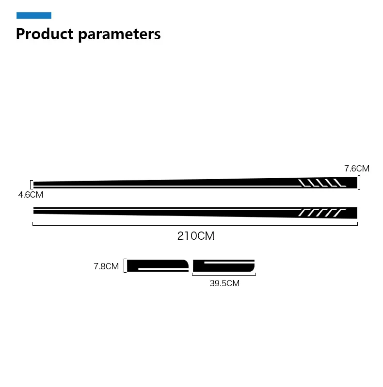 Car Side Skirt Stripes Decals GlossyMatte Black Stickers for Mercedes Benz W204 C Class C63 AMG Edition Accessories (11)