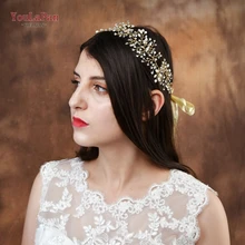 YouLaPan HP10 свадебная тиара кристалл и жемчуг свадебные аксессуары для волос для свадьбы свадебный ободок украшение для прически невесты повязка на голову