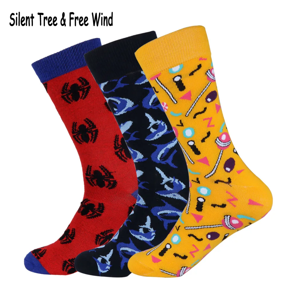 Harajuku Men Crew Socks Funny Colorful Lollies Lollipop Loll Candy