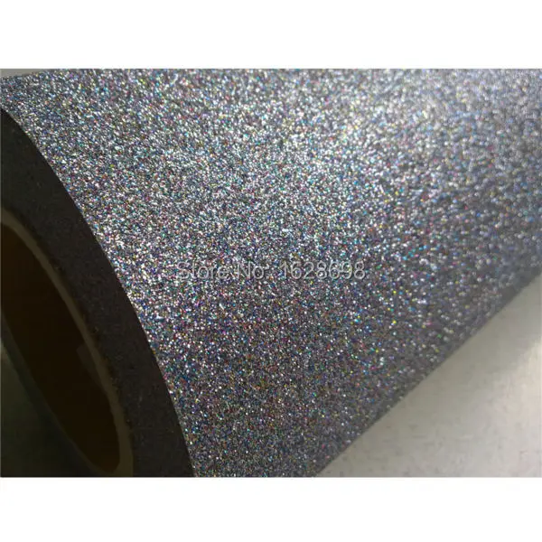 

CDG-16 light multi color New One Roll 27 yards Length Glitter Heat Transfer Vinyl Film Heat Press Cut by Cutting Plotter DIY