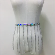 В готическом стиле из искусственной кожи с длинной бахромой Мини-юбки ботинки с металлическими заклепками; звено цепи голографическая юбка Для женщин сексуальное платье для вечеринки рейверская Праздничная юбка