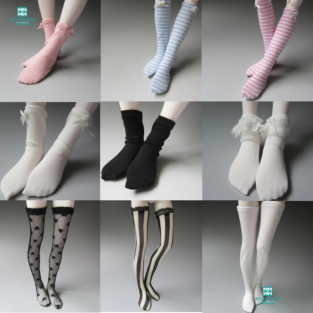 White Knee-High stocking Socks Knee socks Clothes YOSD 1//6 BJD Dollfie