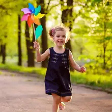 Красочная деревянная мельница вечерние фестиваль для свадьбы дома и сада украшения 45 см Высота мельница детские игрушки