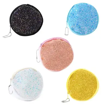

Sell at a loss! Women Girl Round Sequins Coin Purse Kids Wallet Bag Change Pouch Key Zipper Holder