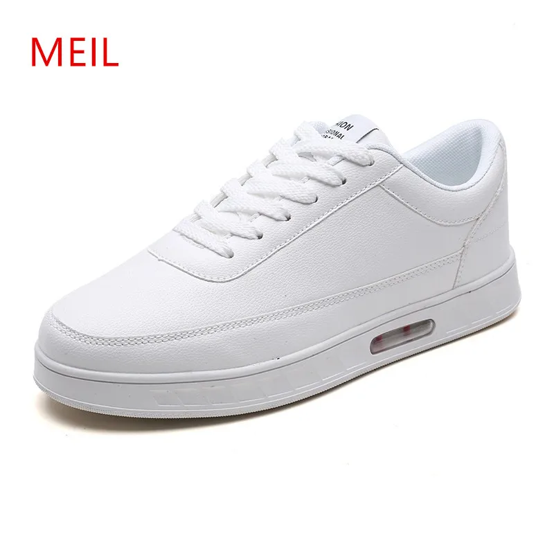 

New Mens Shoes white Leather Sneakers Men Casual Shoes Men Leather Footwear Increased 6cm Mocasines Hombre Man Driving Shoes