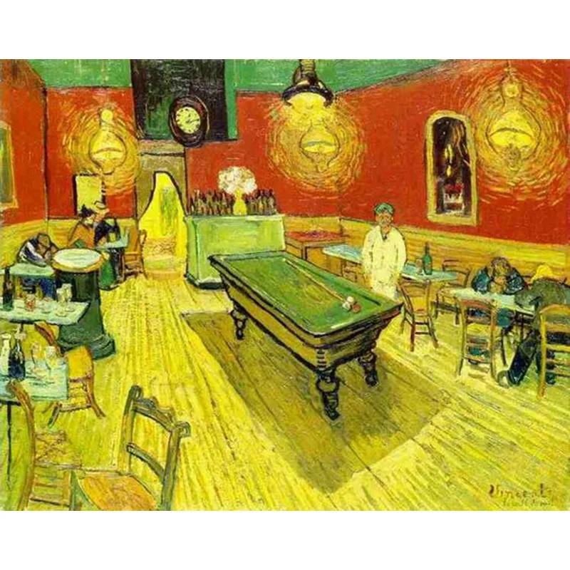 

Hand Painted Famous The night cafe Van Gogh For Living Room Hotel
