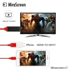 Mirascreen L7 1080 P 8 Pin к HDMI конвертер линия HDTV цифровой av-адаптер умный HDMI кабель для Apple iPhone Ipad