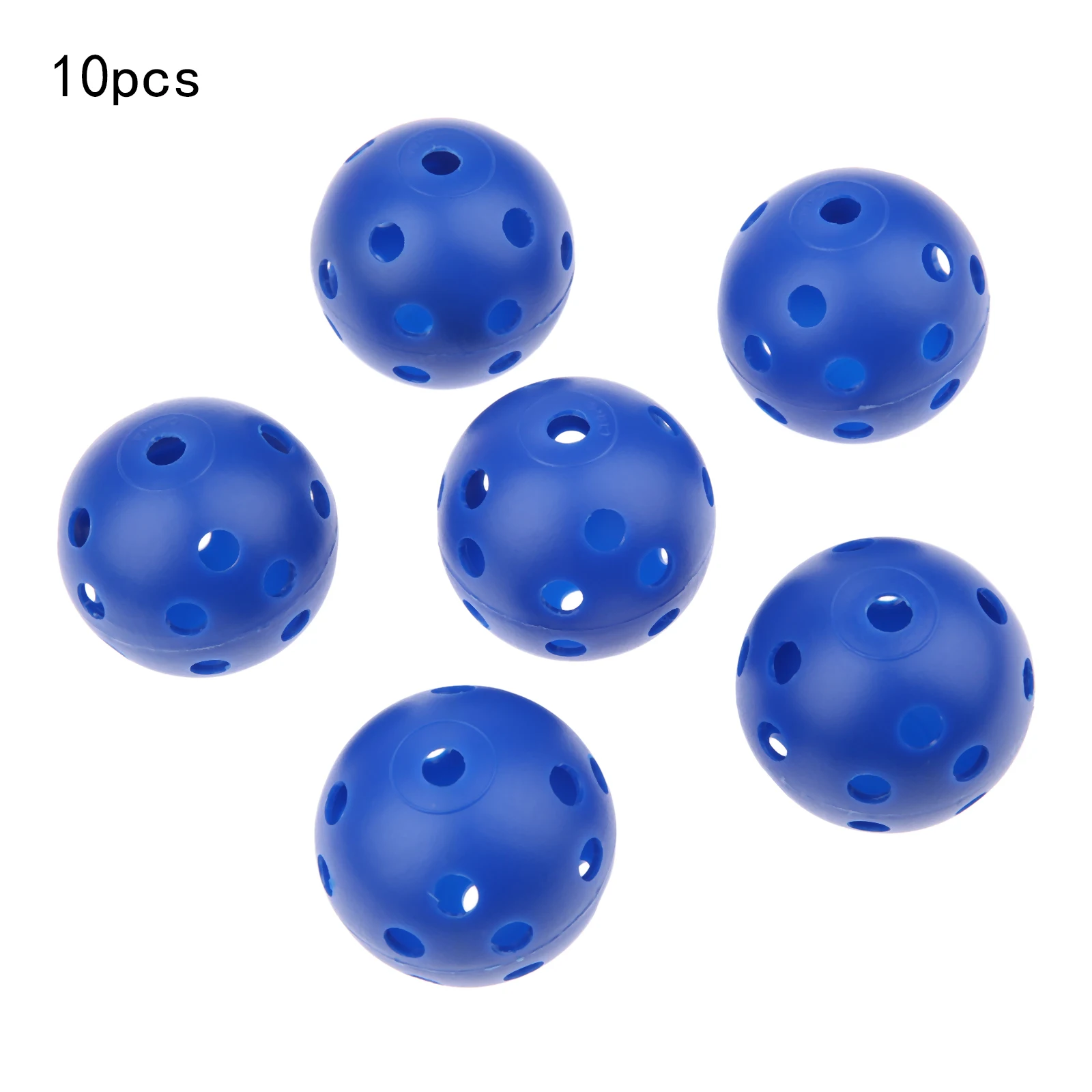 SURIEEN 10 шт Пластиковые Мячи для гольфа 41 мм воздушный поток полые с отверстием мячи для гольфа для внутреннего спорта на открытом воздухе тренировочные мячи для гольфа - Цвет: Blue