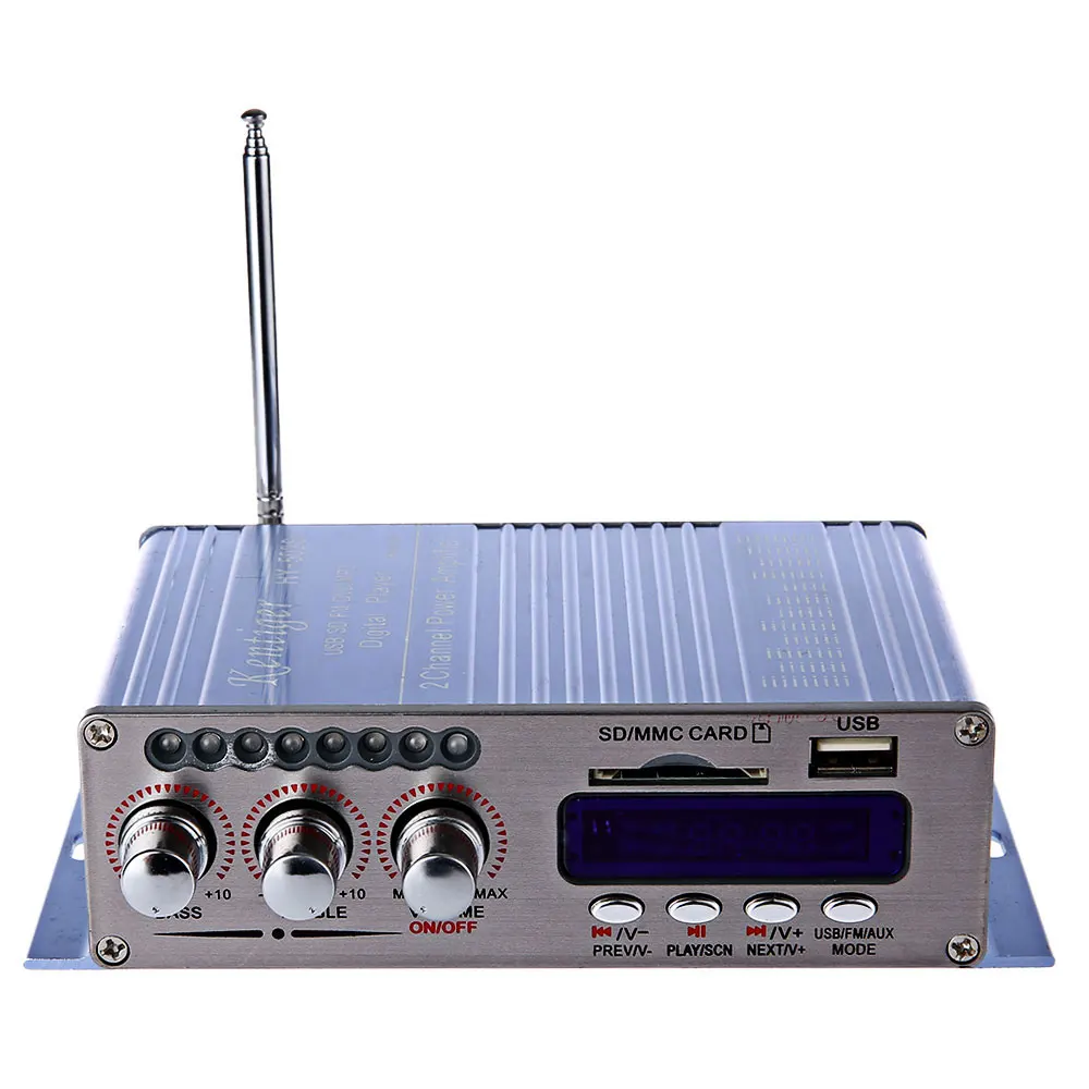 Kentiger HY 502 S Mini 2CH Bluetooth HiFi стерео аудио усилитель выходной мощности с пультом