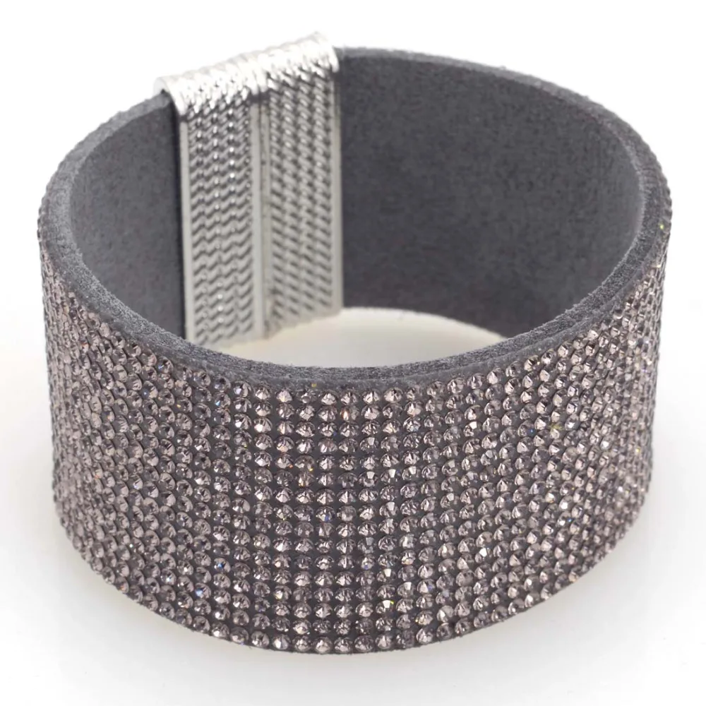 Us 2 98 25 Off Magnetic Wrap Crystal Bracelet Full Rhinestone Bling Leather B1489 In Strand Bracelets From Us 2 98 25 Off Magnetic Wrap Crystal Bracelet Full Rhinestone Bling Leather B1489 In Strand Bracelets From