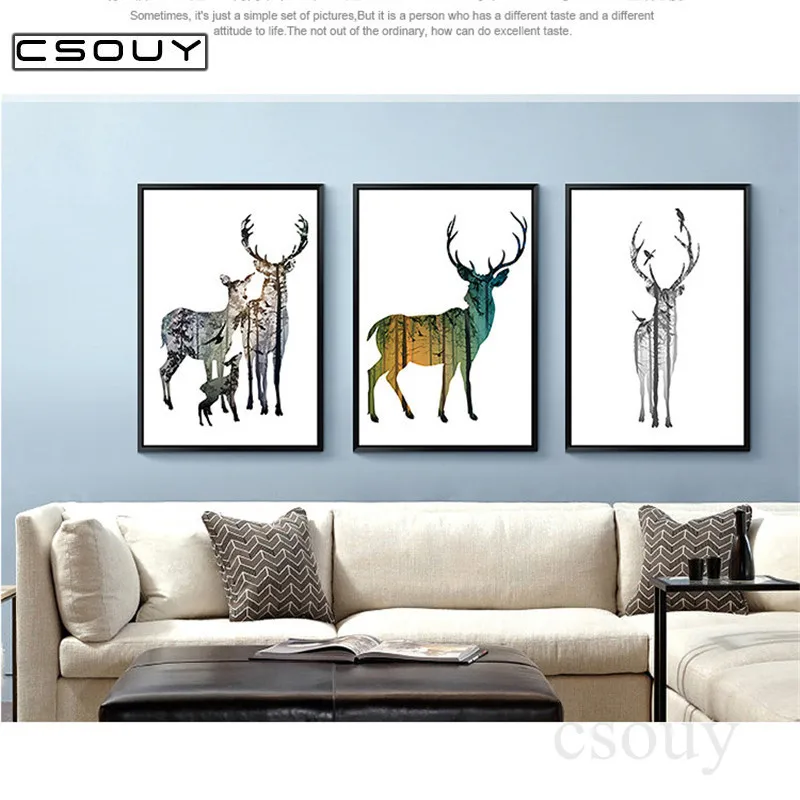 

5D Diy Diamond Embroidery Happy Deer Family 3D Diamond Painting Cross Stitch Full Square Drill Mosaic met vierkant steentjes