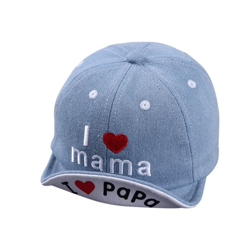 Детская шапка I Love mama & papa для новорожденных мальчиков и девочек хлопковая Базовая