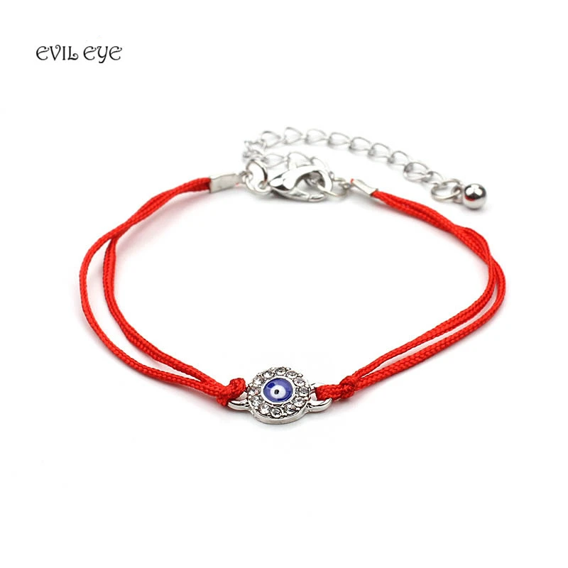Buy Evil Eye fashion Turkish Blue Evil Eye Charm Bracelet Men Red Black Double