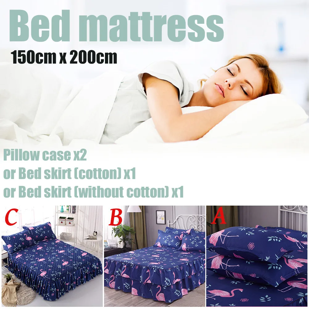 Высокое качество Фламинго кроватный подзор Нескользящая Защитная крышка нежной окантовкой кровать наборы постельного белья