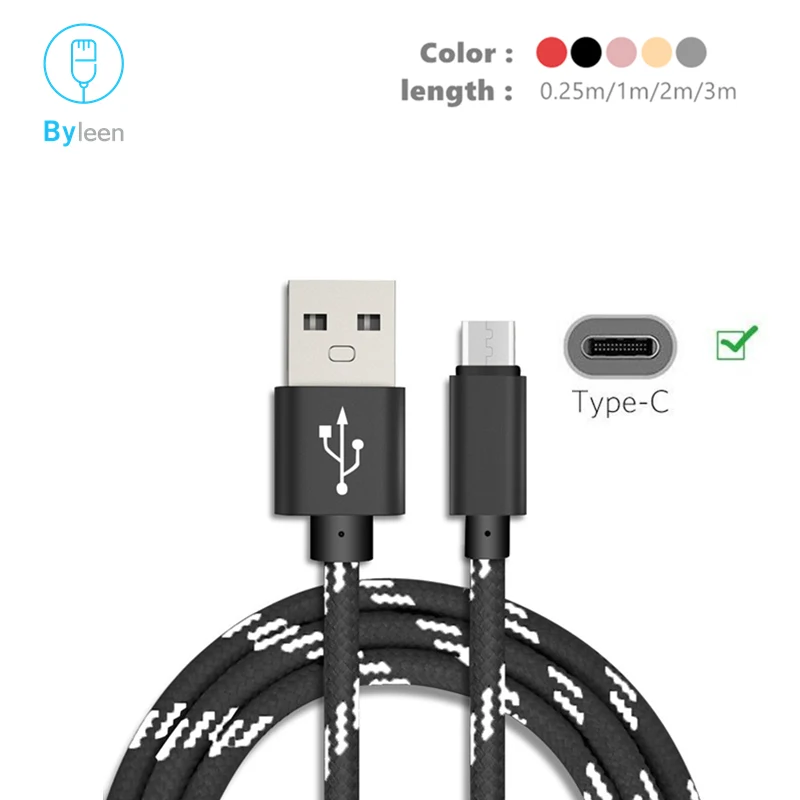 USB-кабель для быстрой зарядки 3/6 футов Тип C Xiaomi mi9/mi8/se/Black Shark 2/Huawei P20 Lite/Pro Mate 20 Pro/Honor