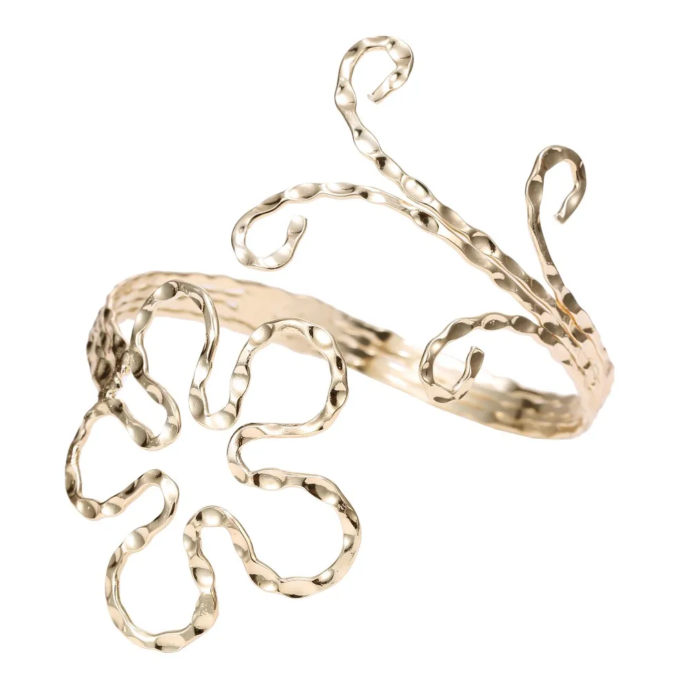 Браслет на руку Регулируемый имитация золота браслет с манжетой модный браслет хип хоп верхний браслеты для рук для женщин Pulseiras Bijoux