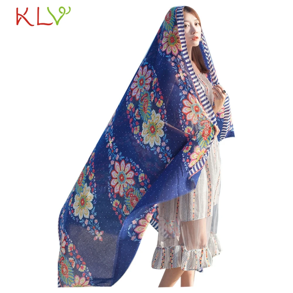 Top Quality Hot Spring Summer Ladies Ethnic Style Scarf Beach Head Sarong Wrap Shawl Sjaal