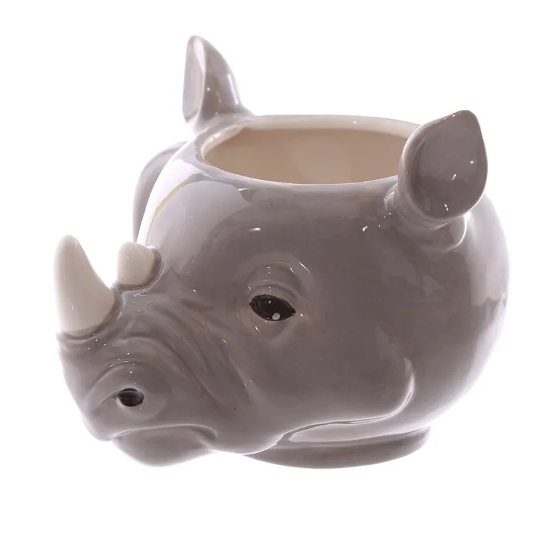 2019 новый 350 мл 3D животных кружка носорог/тигр/голова льва Керамика кружки