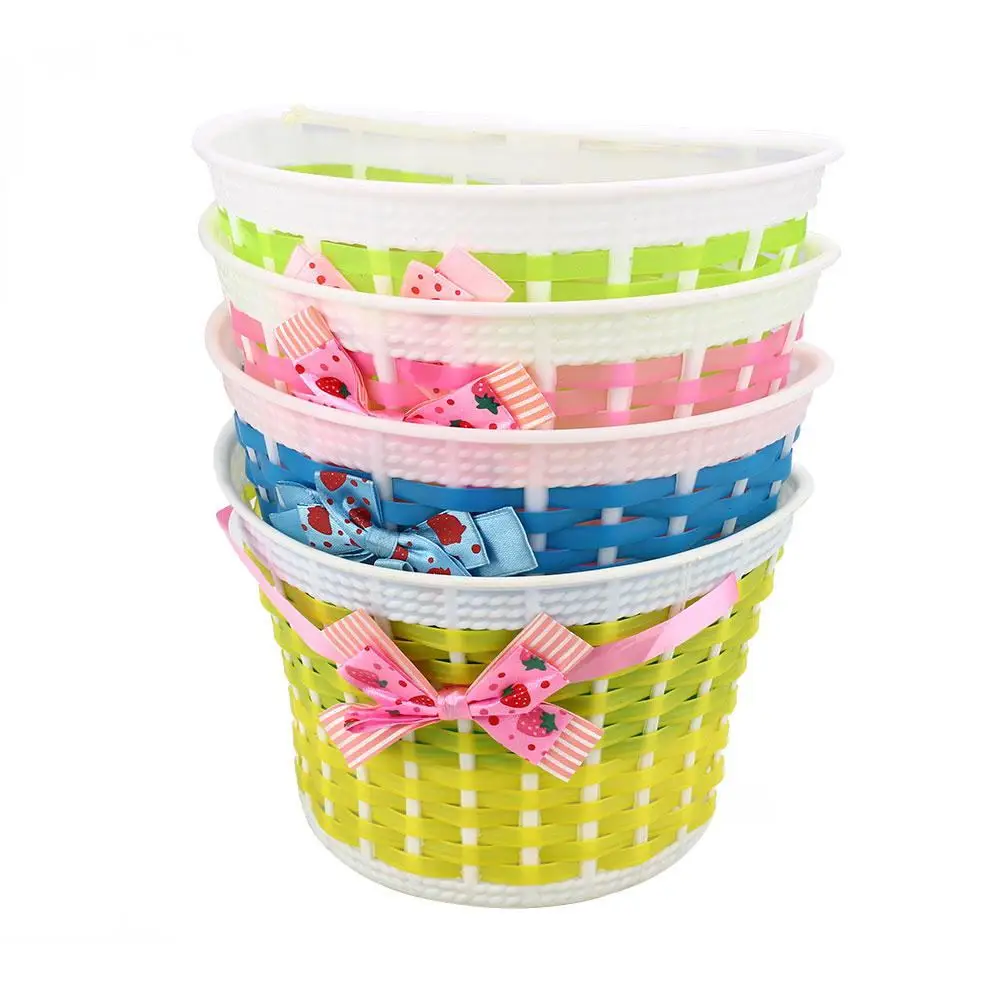

Outdoor Bicycle Panniers Bike Bowknot Front Detachable Basket For Girl