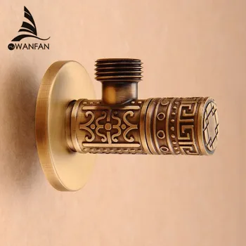 

Faucet Replacement Parts 1/2"malex 1/2" male Antique Brass Toilet Angle Valve Filling Triangle Valves Water Stop Valve HJ-0316F